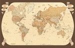 Planisfero 027-carta del mondo antichizzata cm 140x91-100x80